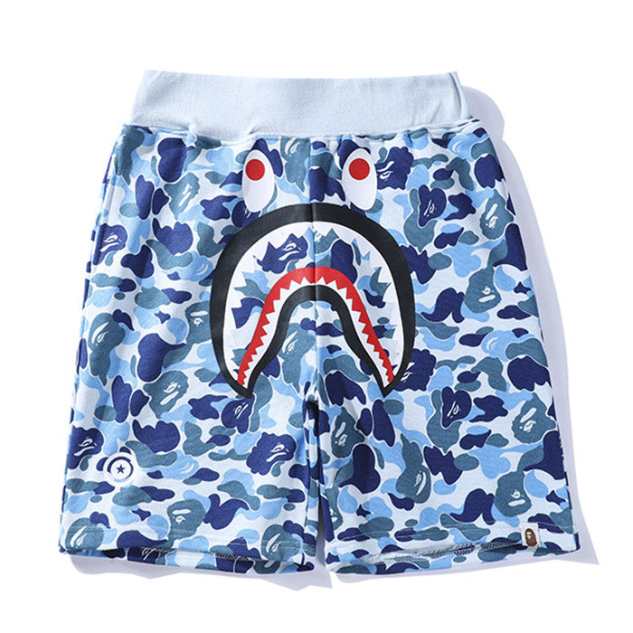 BAPE Double-hat Big ABC Camo Shark Hoodie